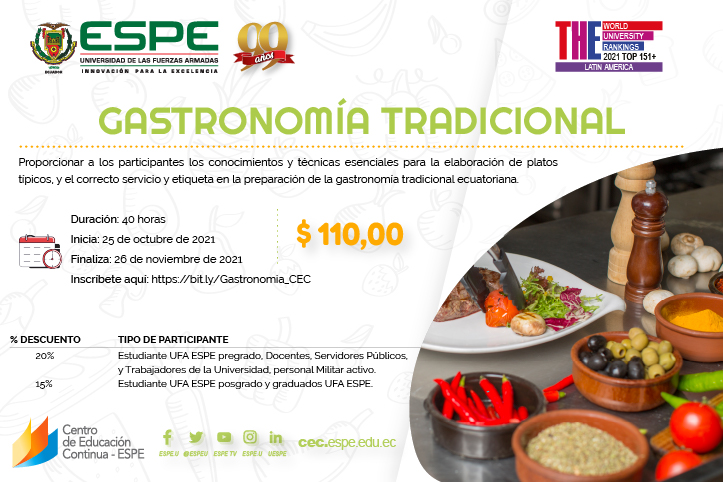 Gastronomía Tradicional @ Universidad de las Fuerzas Armadas ESPE