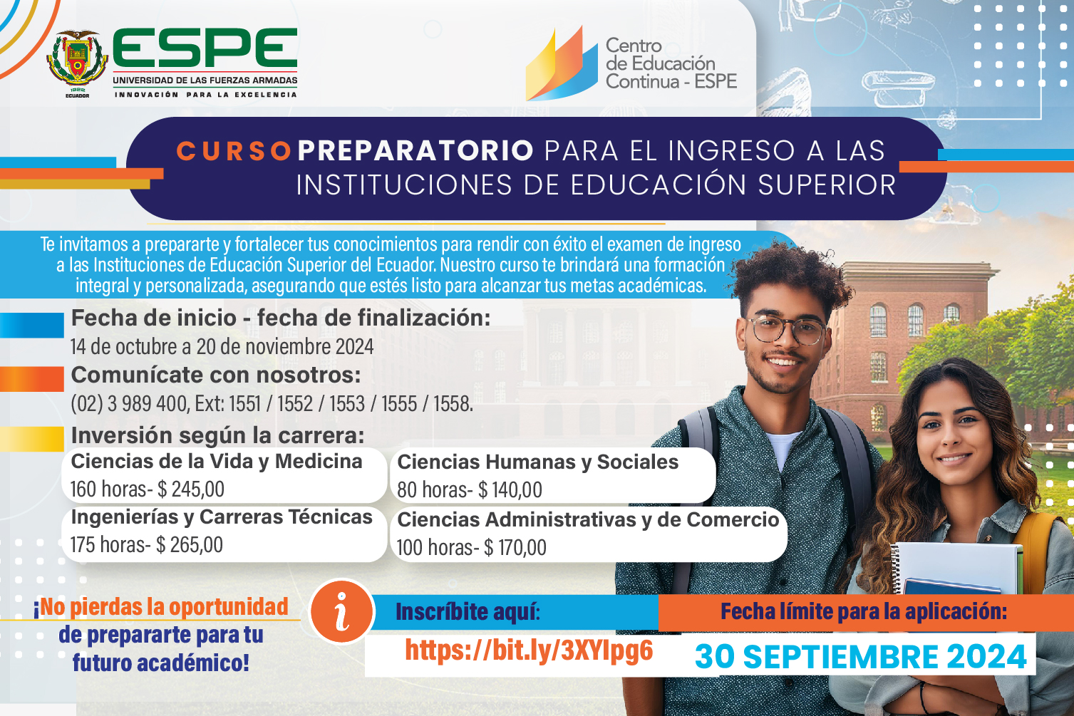 CURSO PREPARATORIO PARA EL INGRESO A LAS INSTITUCIONES DE EDUCACIÓN SUPERIOR